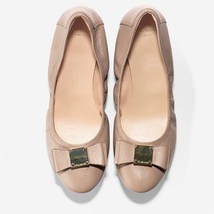 Cole Haan nude Tali bow ballet flat